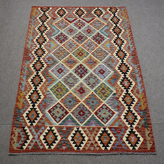 Hand-woven Afghan Kilim, 177 x 239 cm