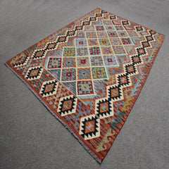 Hand-woven Afghan Kilim, 177 x 239 cm