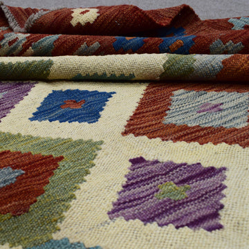 Hand-woven Afghan Kilim, 164 x 234 cm
