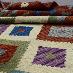 Hand-woven Afghan Kilim, 164 x 234 cm