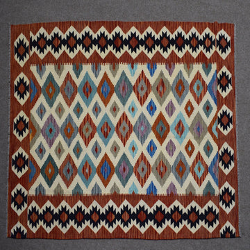 Hand-woven Afghan Kilim, 166 x 239 cm
