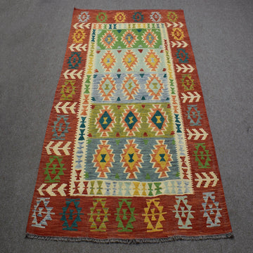 Hand-woven Afghan Kilim, 177 x 244 cm