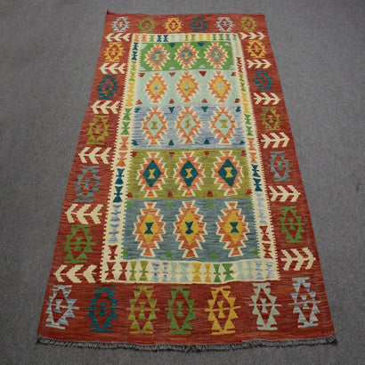 Hand-woven Afghan Kilim, 177 x 244 cm