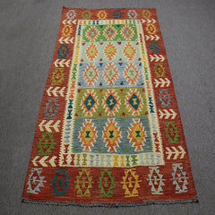 Hand-woven Afghan Kilim, 177 x 244 cm