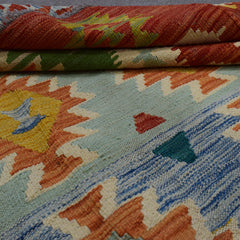 Hand-woven Afghan Kilim, 177 x 244 cm