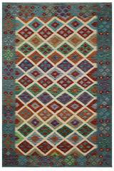 Hand-woven Afghan Kilim, 168 x 234 cm