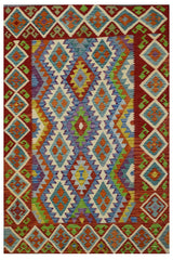 Hand-woven Afghan Kilim, 183 x 246 cm
