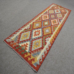 Hand-woven Afghan Kilim Runner, 77 x 225 cm