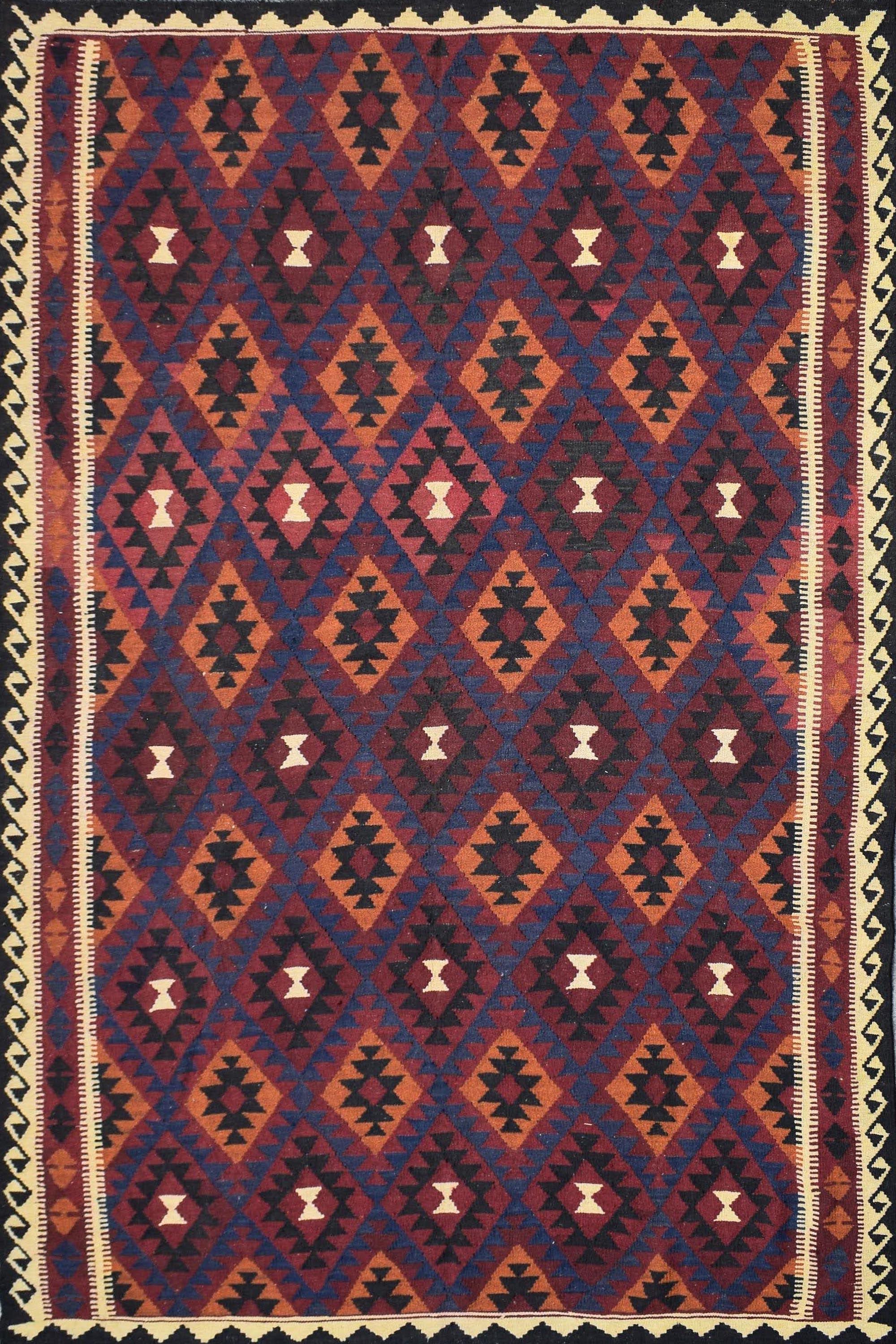 Elegant Tribal Maimana Kilim, 208 x 294 cm (Clearance)