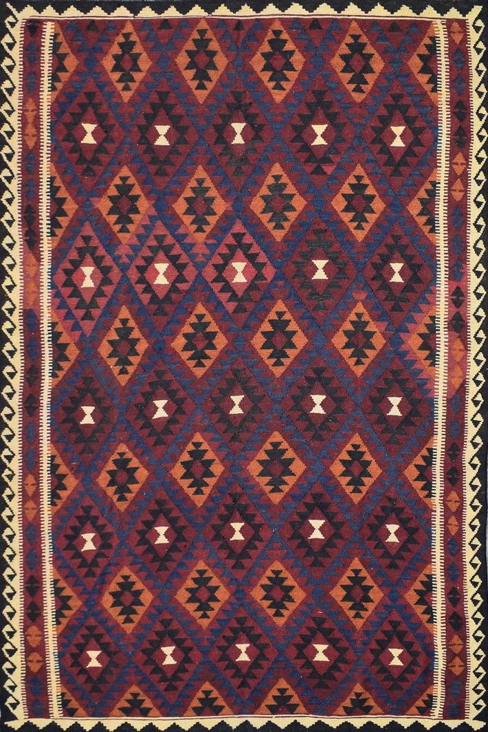 Elegant Tribal Maimana Kilim, 208 x 294 cm (Clearance)