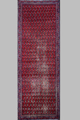 Hand Knotted Vintage Persian Shiraz Runner, 104 x 295 cm