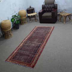Hand Knotted Vintage Persian Shiraz Rug, 104 x 288 cm