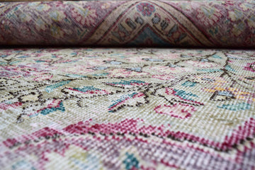 DISTRESSED Vintage Persian Rug, 201 x 292 cm