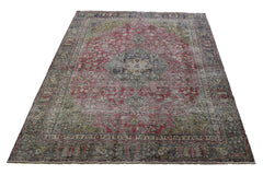 DISTRESSED Vintage Persian Rug, 237 x 303 cm