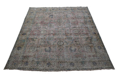 DISTRESSED Vintage Persian Rug, 287 x 307 cm