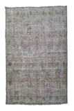DISTRESSED Vintage Persian Rug, 287 x 307 cm