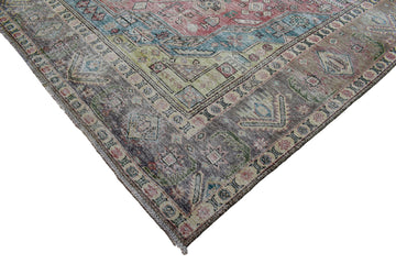 DISTRESSED Vintage Persian Rug, 297 x 372 cm