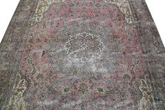 DISTRESSED Vintage Persian Rug, 290 x 368 cm