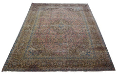 DISTRESSED Vintage Persian Rug, 282 x 381 cm