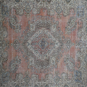 DISTRESSED Hand Knotted Vintage Persian Rug, 282 x 395 cm (Clearance)
