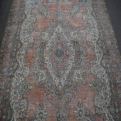 DISTRESSED Hand Knotted Vintage Persian Rug, 282 x 395 cm (Clearance)