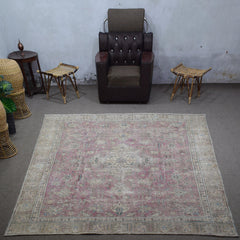 DISTRESSED Hand Knotted Vintage Persian Rug, 275 x 363 cm (Clearance)