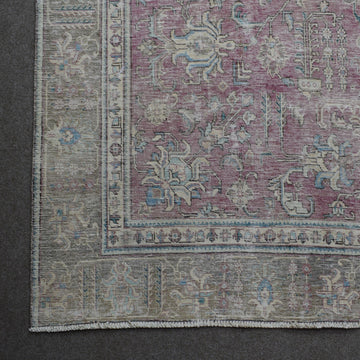 DISTRESSED Hand Knotted Vintage Persian Rug, 275 x 363 cm (Clearance)