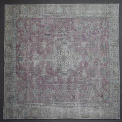 DISTRESSED Hand Knotted Vintage Persian Rug, 275 x 363 cm (Clearance)