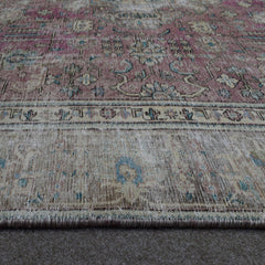 DISTRESSED Hand Knotted Vintage Persian Rug, 275 x 363 cm (Clearance)