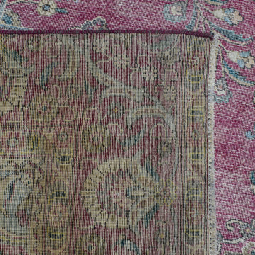 DISTRESSED Hand Knotted Vintage Persian Rug, 272 x 366 cm (Clearance)