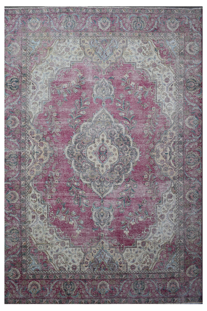 DISTRESSED Hand Knotted Vintage Persian Rug, 272 x 366 cm (Clearance)