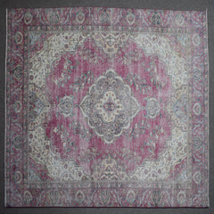 DISTRESSED Hand Knotted Vintage Persian Rug, 272 x 366 cm (Clearance)