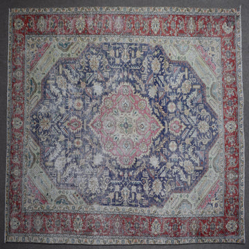 DISTRESSED Hand Knotted Vintage Persian Rug, 285 x 383 cm (Clearance)