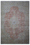 DISTRESSED Hand Knotted Vintage Persian Rug, 305 x 383 cm (Clearance)