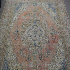 DISTRESSED Hand Knotted Vintage Persian Rug, 303 x 363 cm (Clearance)