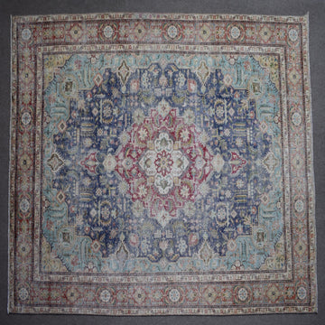 DISTRESSED Hand Knotted Vintage Persian Rug, 288 x 380 cm