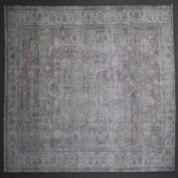 DISTRESSED Hand Knotted Vintage Persian Rug, 292 x 378 cm (Clearance)