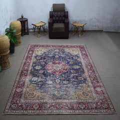 DISTRESSED Hand Knotted Vintage Persian Rug, 245 x 336 cm (Clearance)