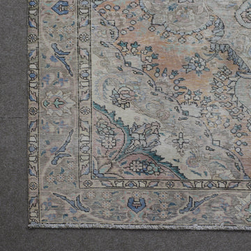 DISTRESSED Hand Knotted Vintage Persian Rug, 183 x 275 cm