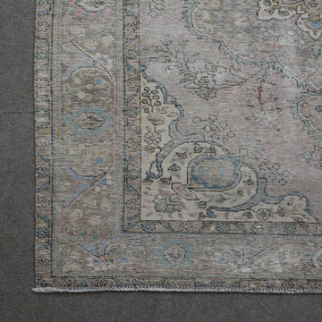 DISTRESSED Hand Knotted Vintage Persian Rug, 198 x 285 cm (Clearance)