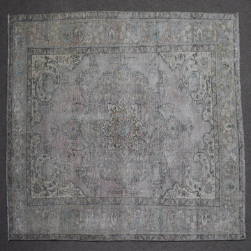 DISTRESSED Hand Knotted Vintage Persian Rug, 198 x 285 cm (Clearance)