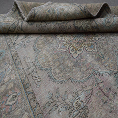 DISTRESSED Hand Knotted Vintage Persian Rug, 198 x 285 cm (Clearance)