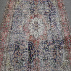DISTRESSED Hand Knotted Vintage Persian Rug, 237 x 355 cm (Clearance)