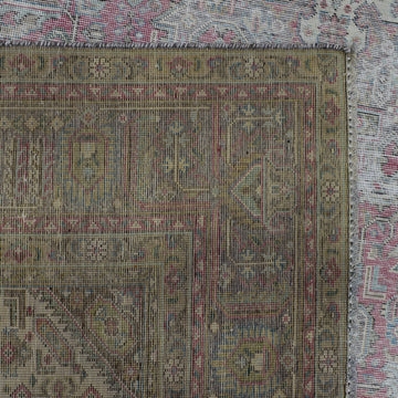 DISTRESSED Hand Knotted Vintage Persian Rug, 235 x 324 cm (Clearance)