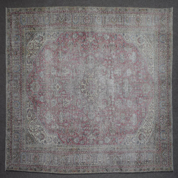 DISTRESSED Hand Knotted Vintage Persian Rug, 235 x 324 cm (Clearance)