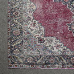 DISTRESSED Hand Knotted Vintage Persian Rug, 192 x 290 cm (Clearance)