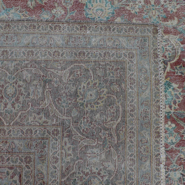 DISTRESSED Hand Knotted Vintage Persian Rug, 251 x 348 cm (Clearance)