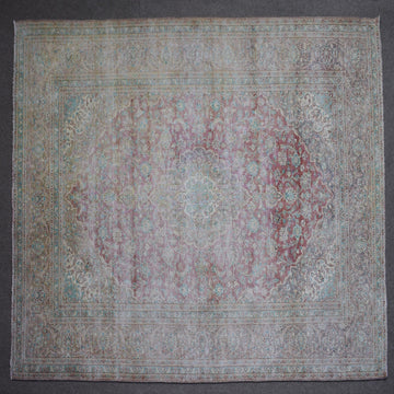 DISTRESSED Hand Knotted Vintage Persian Rug, 251 x 348 cm (Clearance)