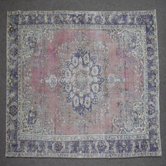 DISTRESSED Hand Knotted Vintage Persian Rug, 197 x 292 cm (Clearance)
