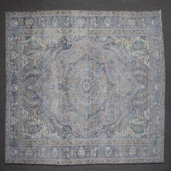 DISTRESSED Hand Knotted Vintage Persian Rug, 236 x 330 cm (Clearance)